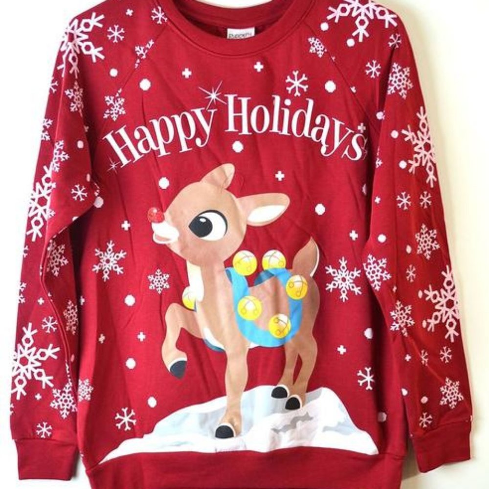 Rudolph Women Happy Holiday Sweatshirt